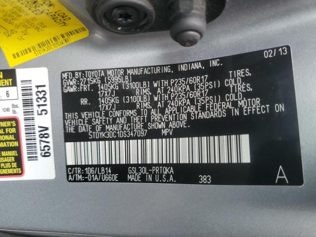 2013 TOYOTA SIENNA XLE #3268390761