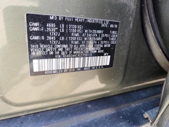 2016 SUBARU OUTBACK 2. - 4S4BSAHC4G3359119