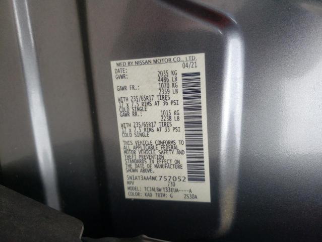 2021 NISSAN ROGUE S 5N1AT3AA4MC757052