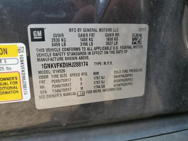 2017 CHEVROLET TRAVERSE L 1GNKVFKD9HJ288174