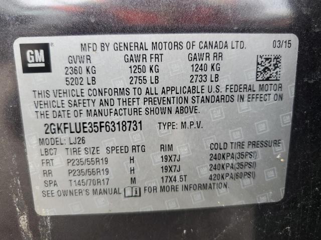2015 GMC TERRAIN DE 2GKFLUE35F6318731