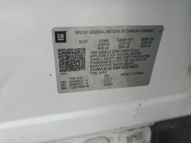 2019 CHEVROLET EQUINOX LT - 2GNAXUEV5K6223423