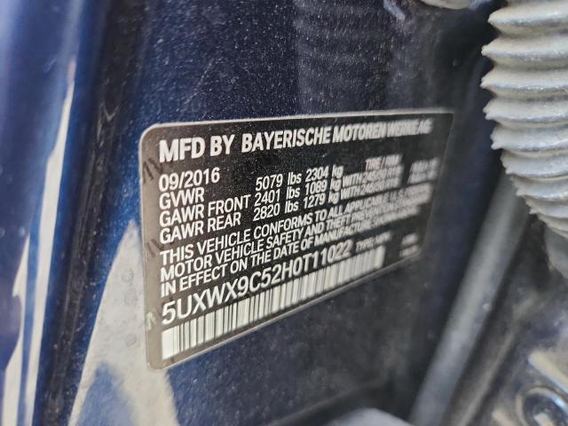 2017 BMW X3 XDRIVE2 5UXWX9C52H0T11022