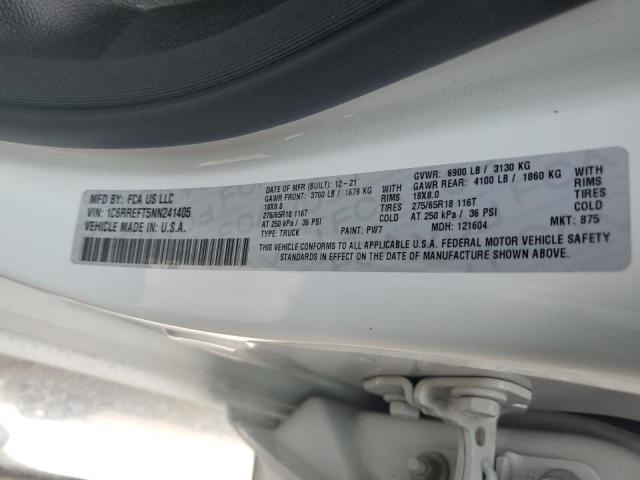 2022 RAM 1500 BIG H 1C6RREFT5NN241405