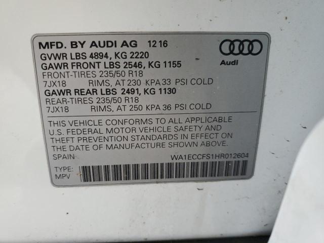 2017 AUDI Q3 PREMIUM WA1ECCFS1HR012604