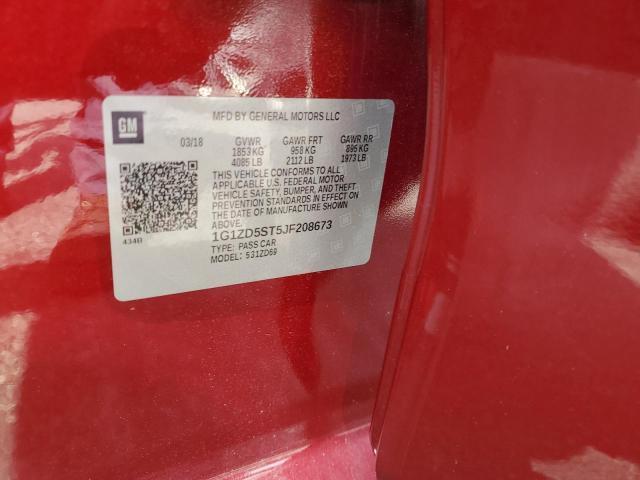 2018 CHEVROLET MALIBU LT 1G1ZD5ST5JF208673