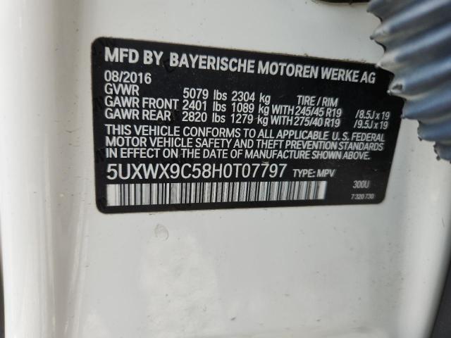 2017 BMW X3 XDRIVE2 - 5UXWX9C58H0T07797