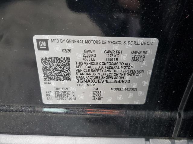 2020 CHEVROLET EQUINOX LT - 3GNAXUEV4LL250674