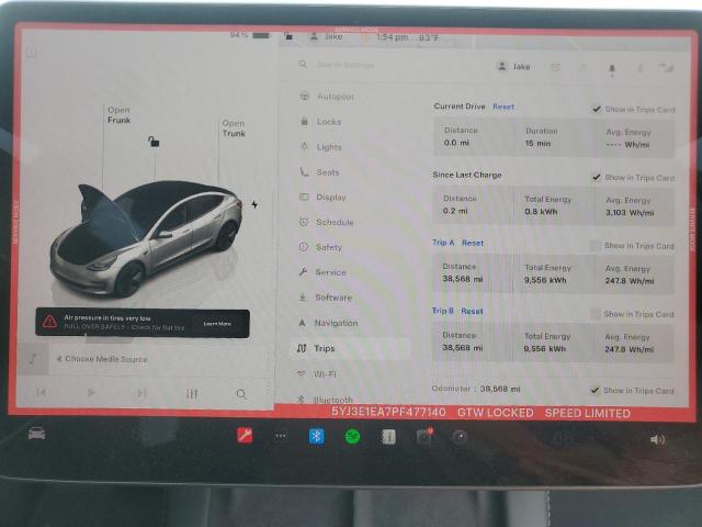 2023 TESLA MODEL 3 5YJ3E1EA7PF477140