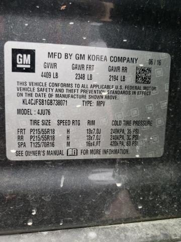 2016 BUICK ENCORE CON KL4CJFSB1GB738071