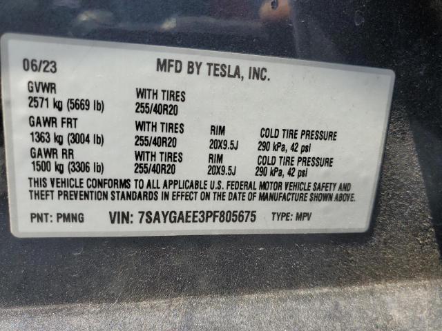 2023 TESLA MODEL Y 7SAYGAEE3PF805675