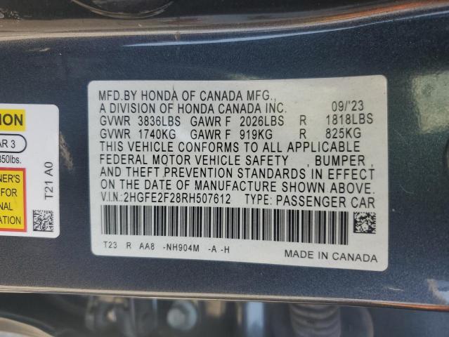 2024 HONDA CIVIC LX 2HGFE2F28RH507612