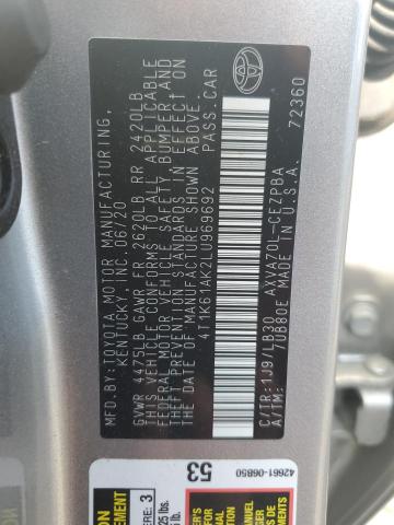 2020 TOYOTA CAMRY XSE - 4T1K61AK2LU969692