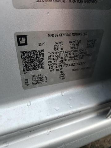 2021 CHEVROLET SILVERADO - 1GCUYEEDXMZ161377