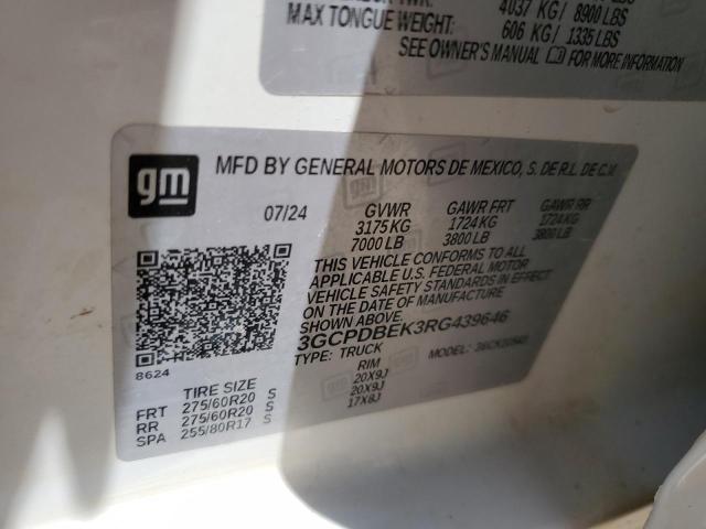 2024 CHEVROLET SILVERADO - 3GCPDBEK3RG439646