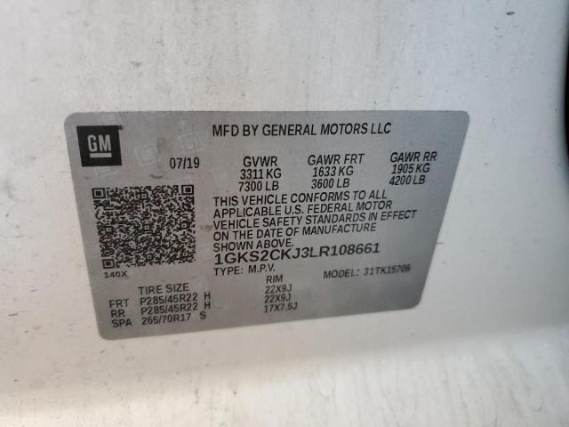 2020 GMC YUKON DENA 1GKS2CKJ3LR108661