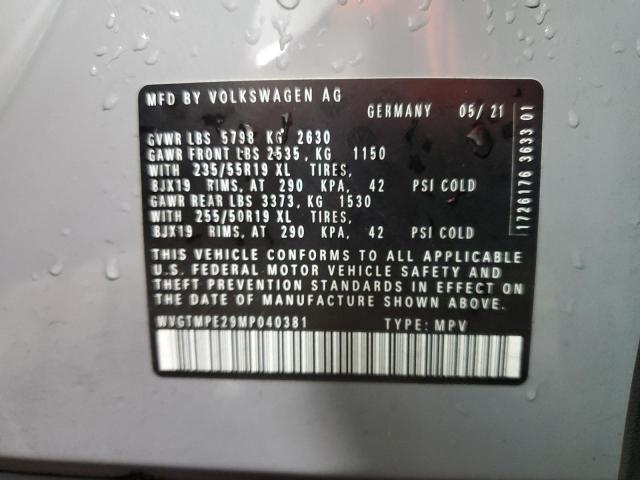 2021 VOLKSWAGEN ID.4 PRO S WVGTMPE29MP040381