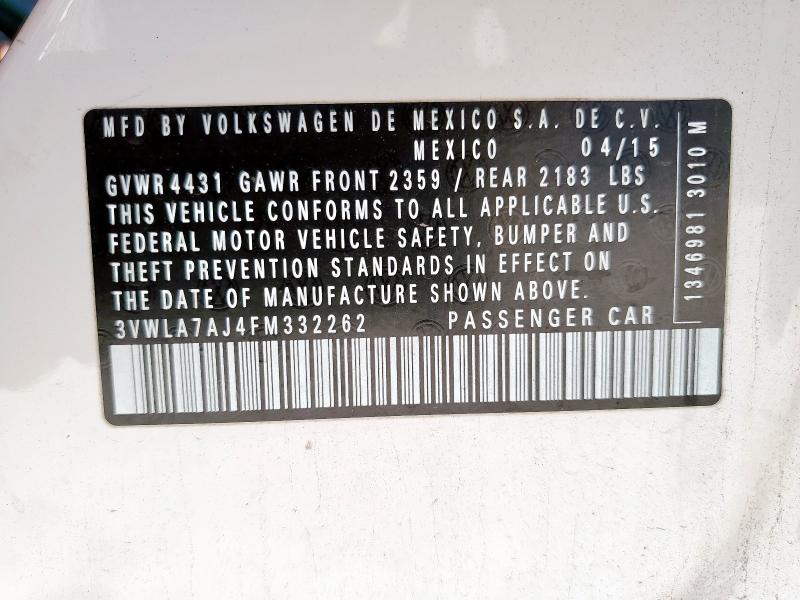 2015 VOLKSWAGEN JETTA TDI 3VWLA7AJ4FM332262