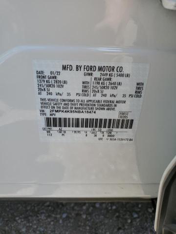 2022 FORD EDGE TITAN 2FMPK4K95NBA18474