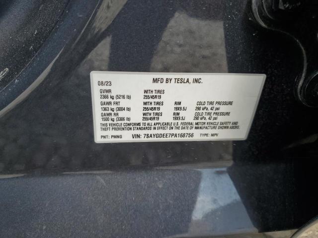 2023 TESLA MODEL Y 7SAYGDEE7PA168756