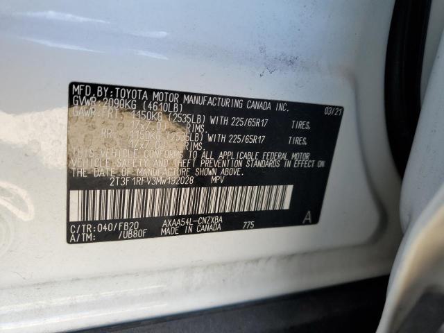 2021 TOYOTA RAV4 LE - 2T3F1RFV3MW192028