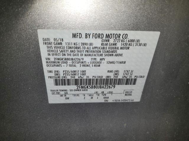 2018 FORD FLEX SE - 2FMGK5B80JBA22679