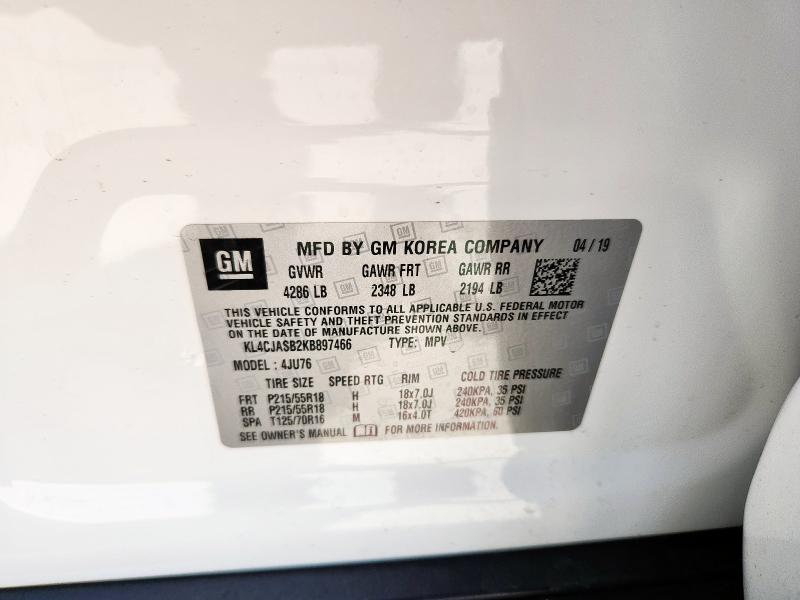 2019 BUICK ENCORE PRE - KL4CJASB2KB897466