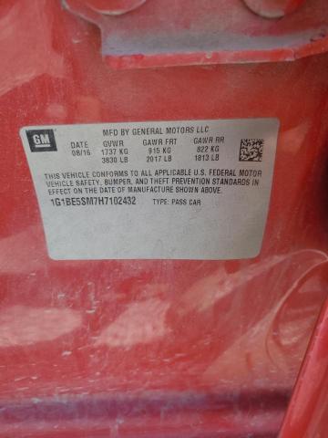 2017 CHEVROLET CRUZE LT - 1G1BE5SM7H7102432