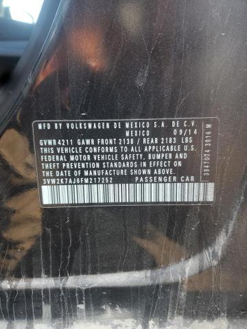 2015 VOLKSWAGEN JETTA BASE 3VW2K7AJ6FM217252