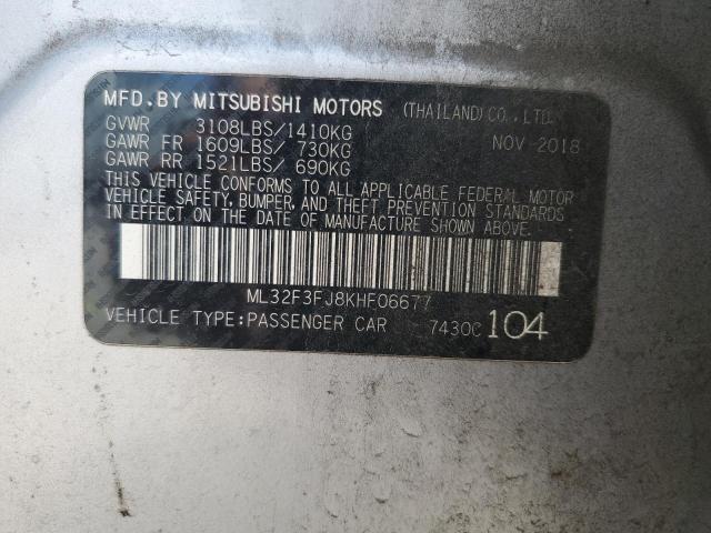 2019 MITSUBISHI MIRAGE G4 ML32F3FJ8KHF06677