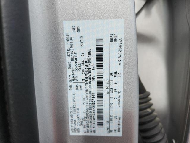 2019 FORD F150 SUPER - 1FTEW1E44KKE07848