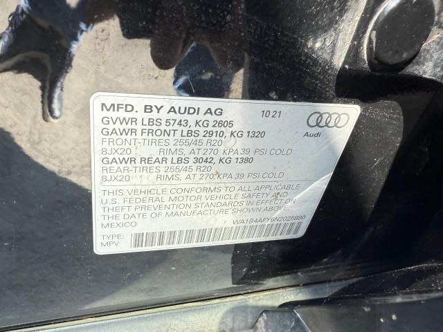 2022 AUDI SQ5 PREMIU WA1B4AFY6N2025880