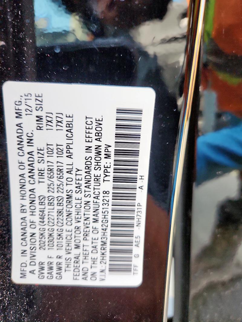 2016 HONDA CR-V SE 2HKRM3H42GH513218