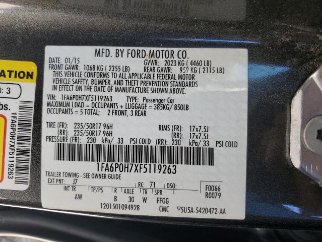 2015 FORD FUSION SE - 1FA6P0H7XF5119263