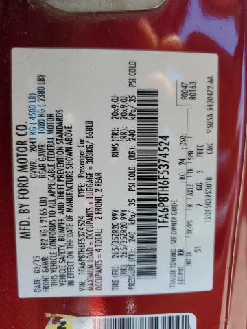 2015 FORD MUSTANG - 1FA6P8TH6F5374524