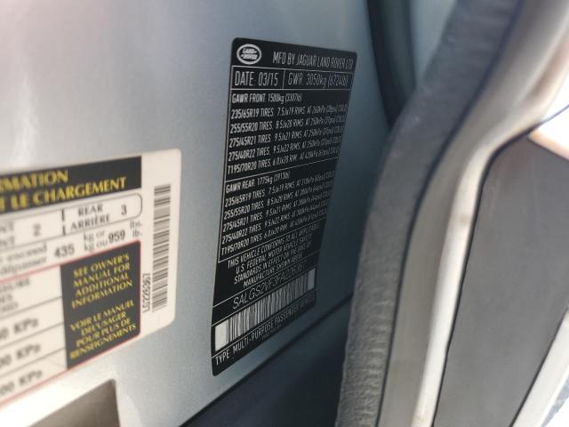2015 LAND ROVER RANGE ROVE SALGS2VF3FA226367