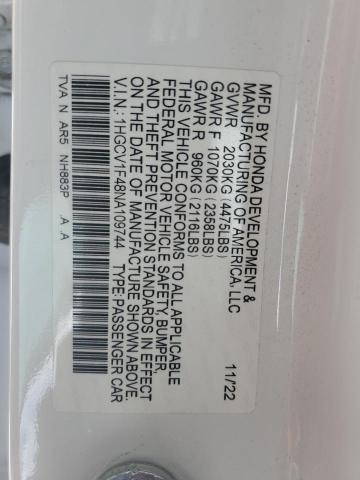 2022 HONDA ACCORD SPO 1HGCV1F48NA109744