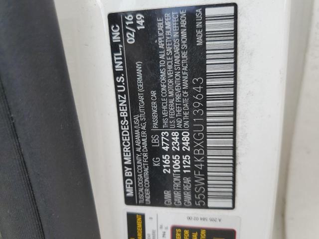 2016 MERCEDES-BENZ C 300 4MAT - 55SWF4KBXGU139643