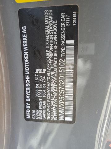 2016 MINI COOPER WMWXP5C57G2D15102