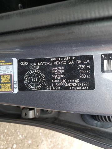 2019 KIA FORTE EX 3KPF54AD2KE121921