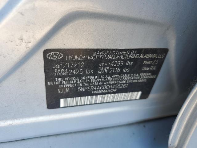 2012 HYUNDAI SONATA GLS - 5NPEB4AC0CH455261