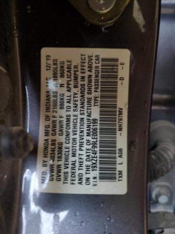 2020 HONDA INSIGHT TO 19XZE4F99LE006199