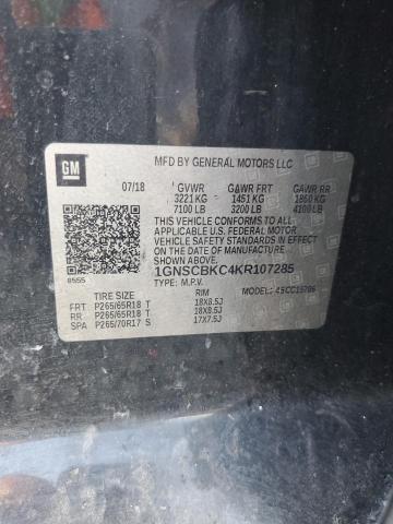 2019 CHEVROLET TAHOE C150 1GNSCBKC4KR107285