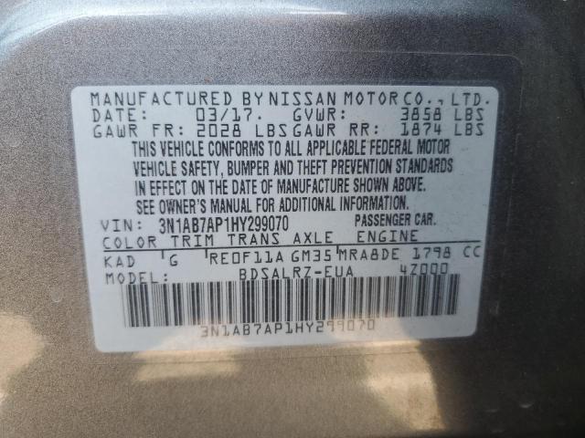 2017 NISSAN SENTRA S 3N1AB7AP1HY299070