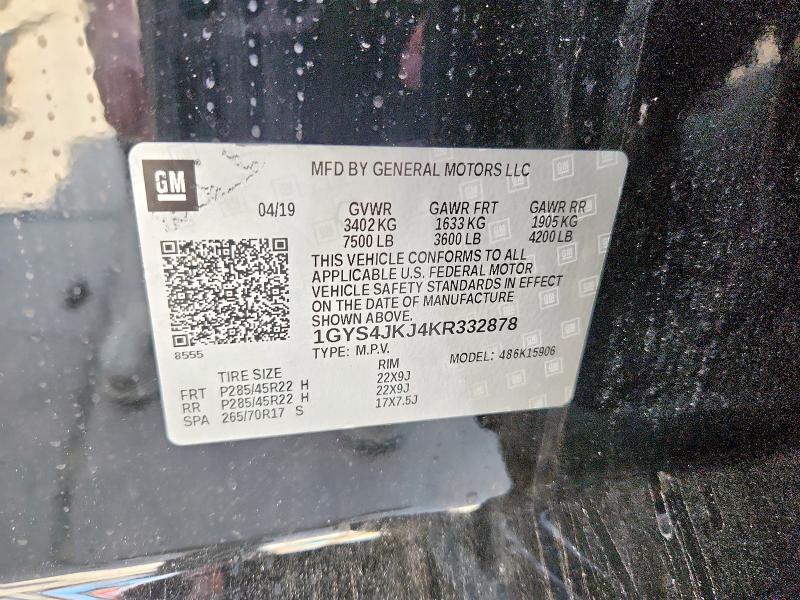 2019 CADILLAC ESCALADE E 1GYS4JKJ4KR332878
