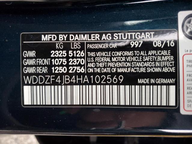 2017 MERCEDES-BENZ E 300 WDDZF4JB4HA102569