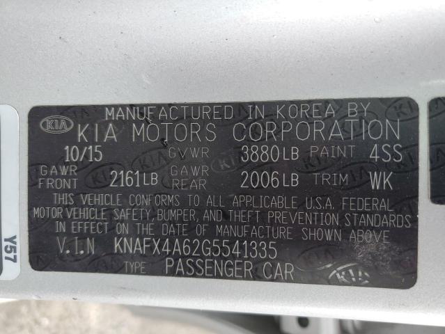2016 KIA FORTE LX KNAFX4A62G5541335