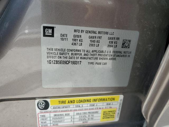 2012 CHEVROLET MALIBU LS - 1G1ZB5E09CF190317