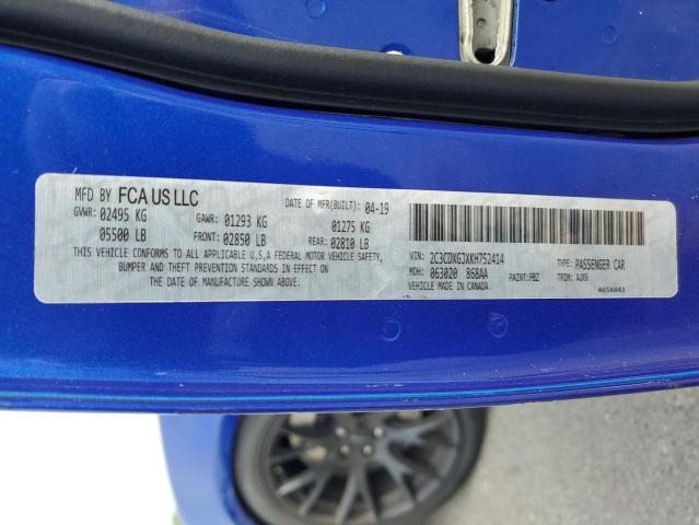 2019 DODGE CHARGER SCAT PACK 2C3CDXGJXKH718411