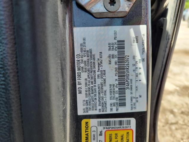 2017 FORD FUSION SE - 3FA6P0HD5HR263972
